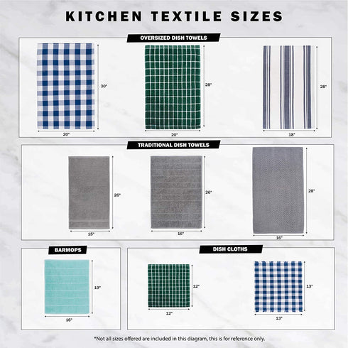 Cotton French Jacquard Dish Towels, 20x28 Set of 3, Decorative Tea Towels for Everyday Kitchen Cooking and Baking